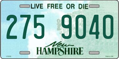 NH license plate 2759040