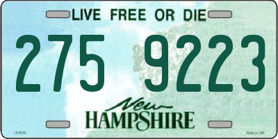 NH license plate 2759223