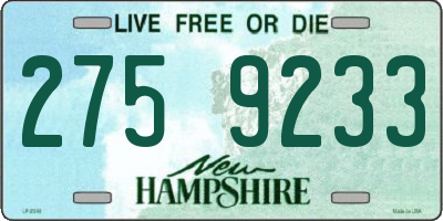 NH license plate 2759233