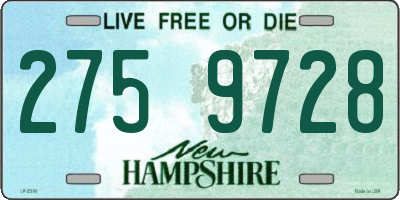 NH license plate 2759728