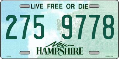 NH license plate 2759778