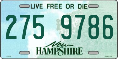 NH license plate 2759786