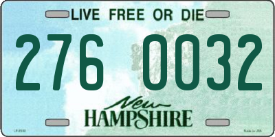 NH license plate 2760032