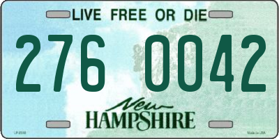 NH license plate 2760042