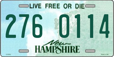 NH license plate 2760114