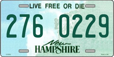 NH license plate 2760229
