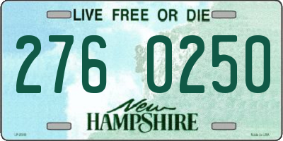 NH license plate 2760250