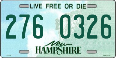 NH license plate 2760326