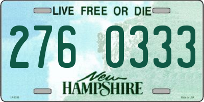 NH license plate 2760333
