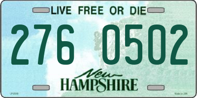 NH license plate 2760502