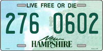 NH license plate 2760602