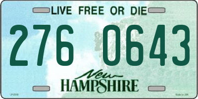 NH license plate 2760643