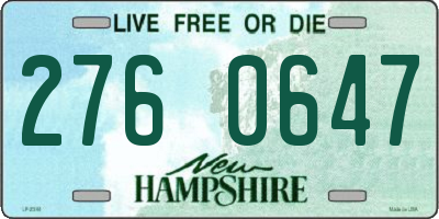NH license plate 2760647