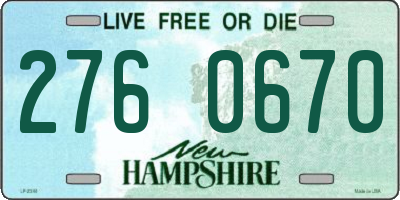 NH license plate 2760670