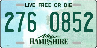 NH license plate 2760852