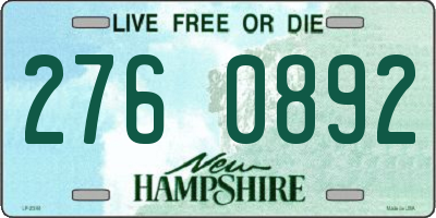 NH license plate 2760892