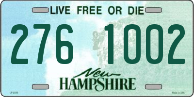 NH license plate 2761002