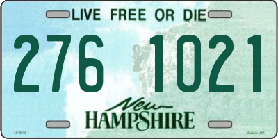 NH license plate 2761021
