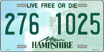 NH license plate 2761025