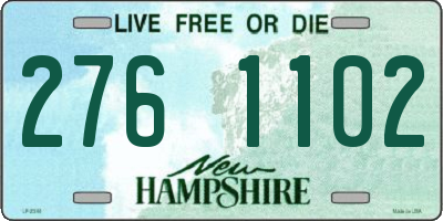NH license plate 2761102