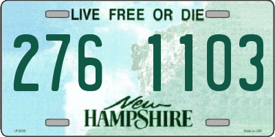 NH license plate 2761103