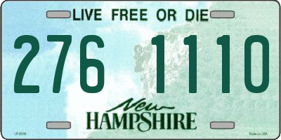NH license plate 2761110