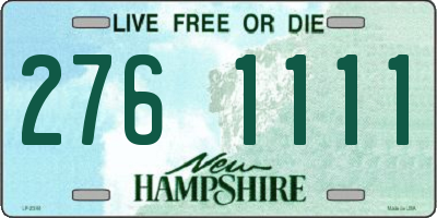 NH license plate 2761111