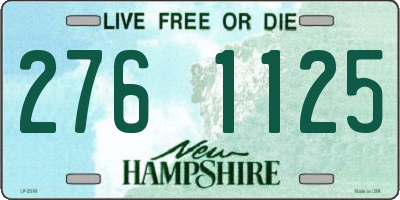 NH license plate 2761125