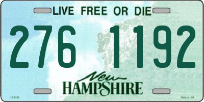 NH license plate 2761192