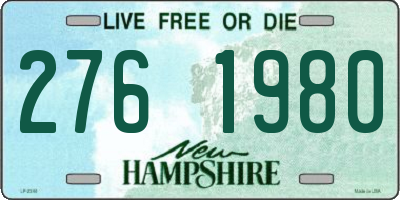 NH license plate 2761980
