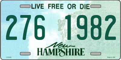 NH license plate 2761982
