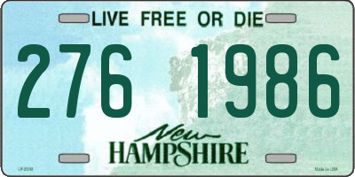 NH license plate 2761986
