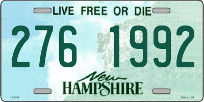 NH license plate 2761992
