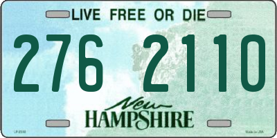 NH license plate 2762110