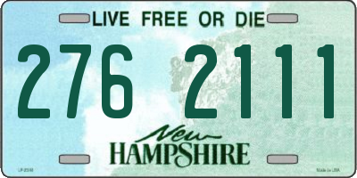 NH license plate 2762111