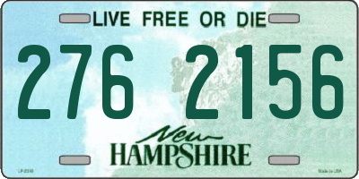 NH license plate 2762156
