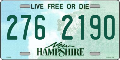 NH license plate 2762190