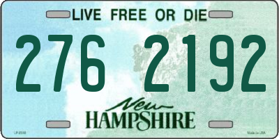 NH license plate 2762192