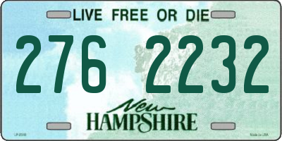 NH license plate 2762232