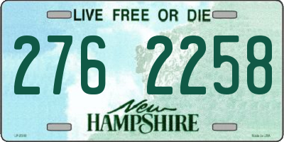 NH license plate 2762258