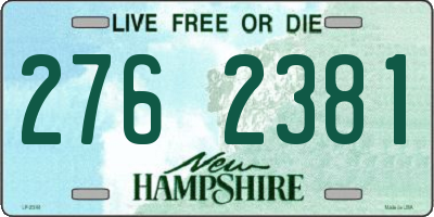 NH license plate 2762381