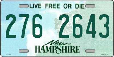 NH license plate 2762643