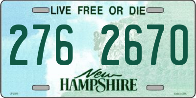 NH license plate 2762670