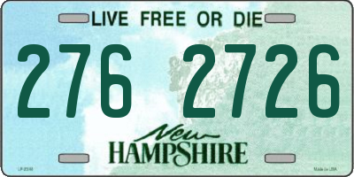 NH license plate 2762726