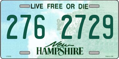 NH license plate 2762729