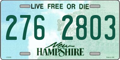 NH license plate 2762803