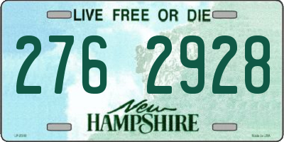 NH license plate 2762928