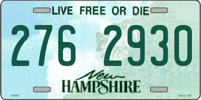 NH license plate 2762930