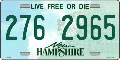 NH license plate 2762965