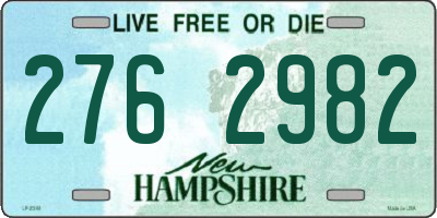 NH license plate 2762982